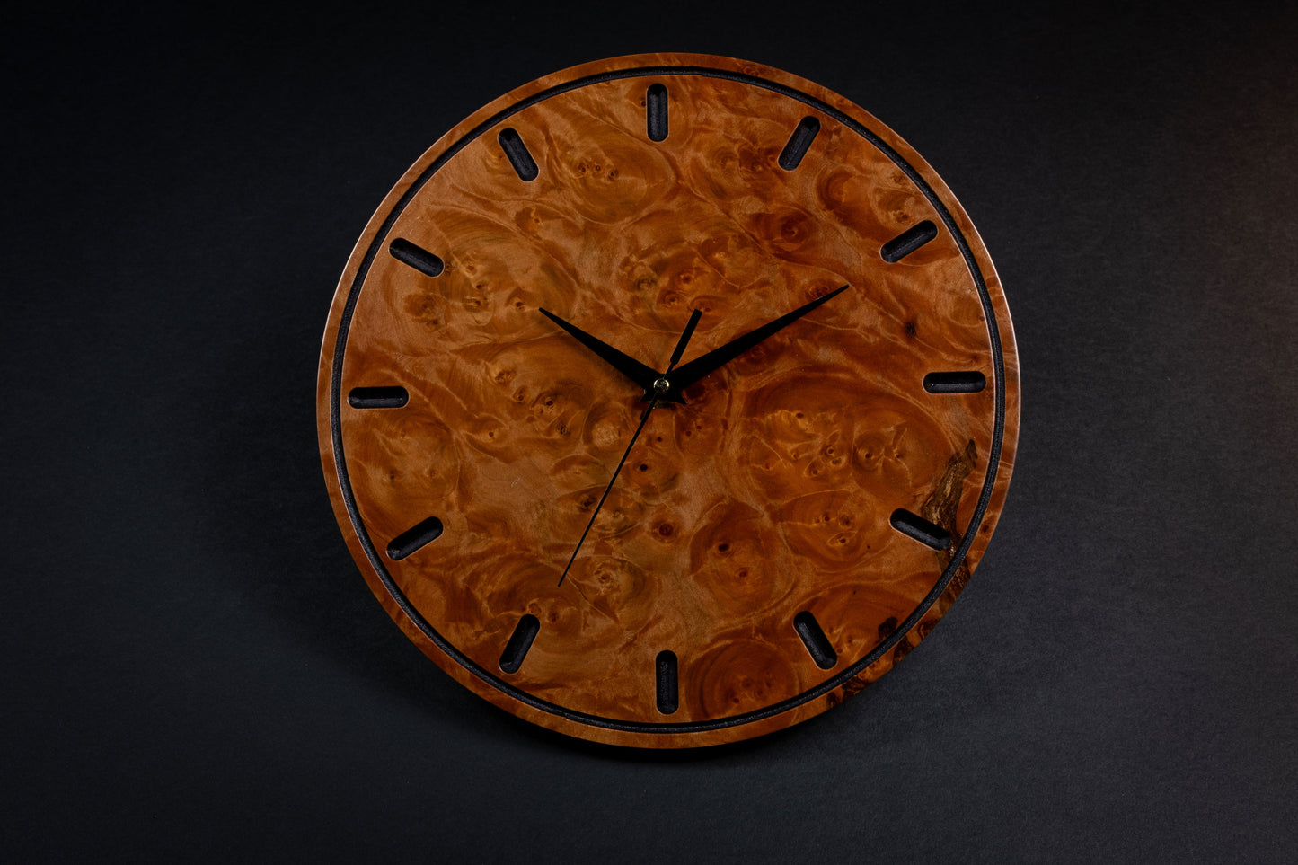 Burl Myrtle Clock