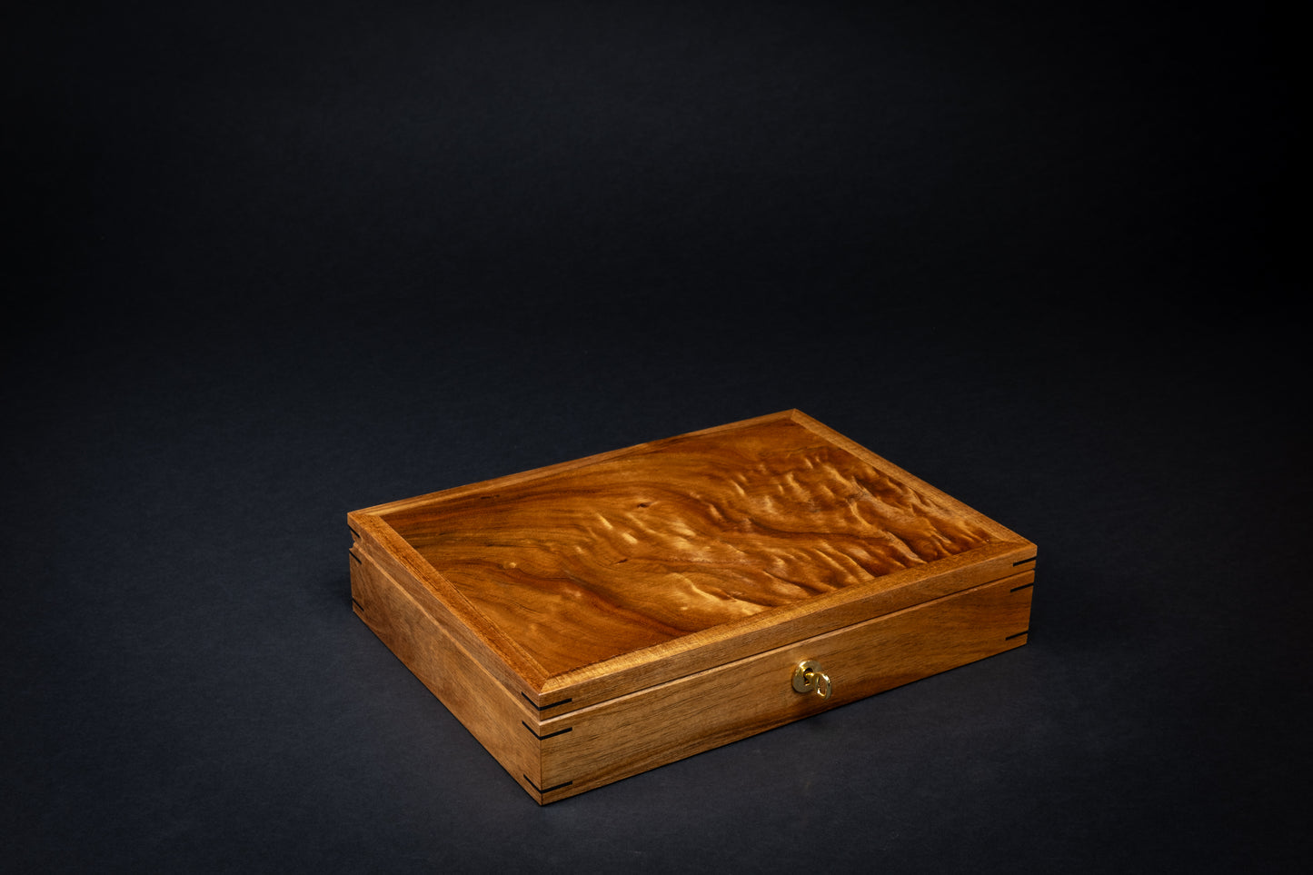 Jewellery Box - Quilted Blackwood - (with tray)