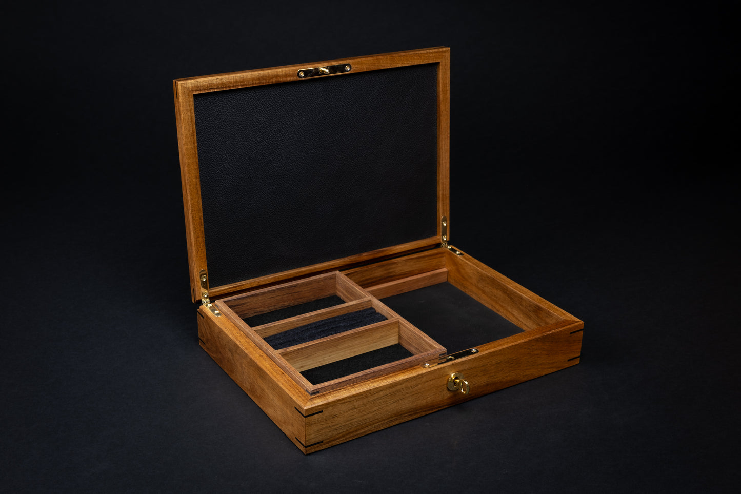 Jewellery Box - Quilted Blackwood - (with tray)