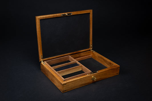 Jewellery Box - Quilted Blackwood - (with tray)