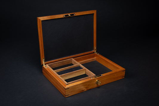 Jewellery Box - Fiddleback Eucalypt - (with tray)