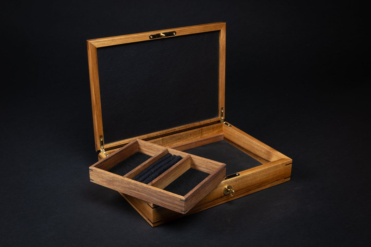 Jewellery Box - Quilted Myrtle - (with tray)