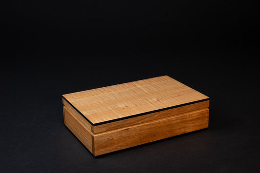 Boxiliary Jewellery Box - Fiddleback Eucalypt - With insert tray