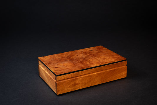 Boxiliary Jewellery Box - Myrtle Burl - With insert tray