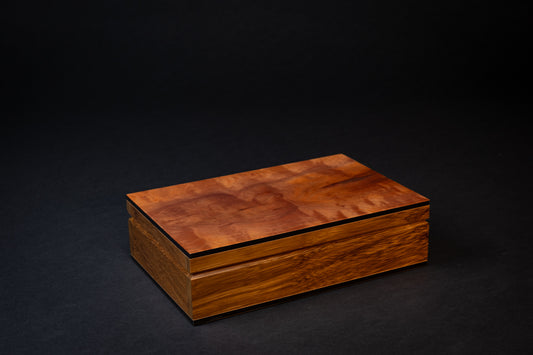 Boxiliary Jewellery Box - Figured Myrtle - With insert tray