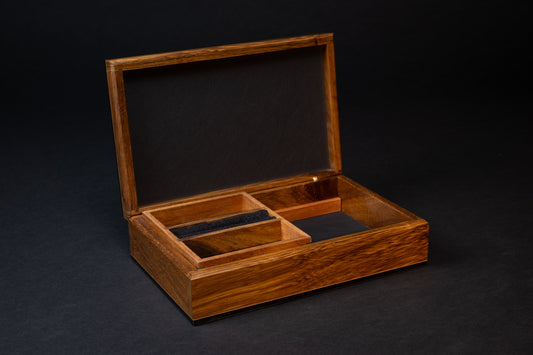 Boxiliary Jewellery Box - Figured Myrtle - With insert tray